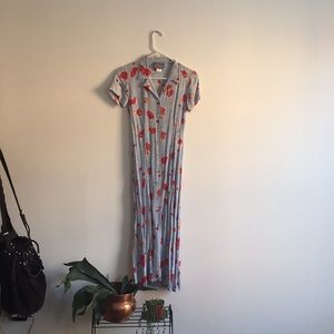 Vintage Floral Midi Dress